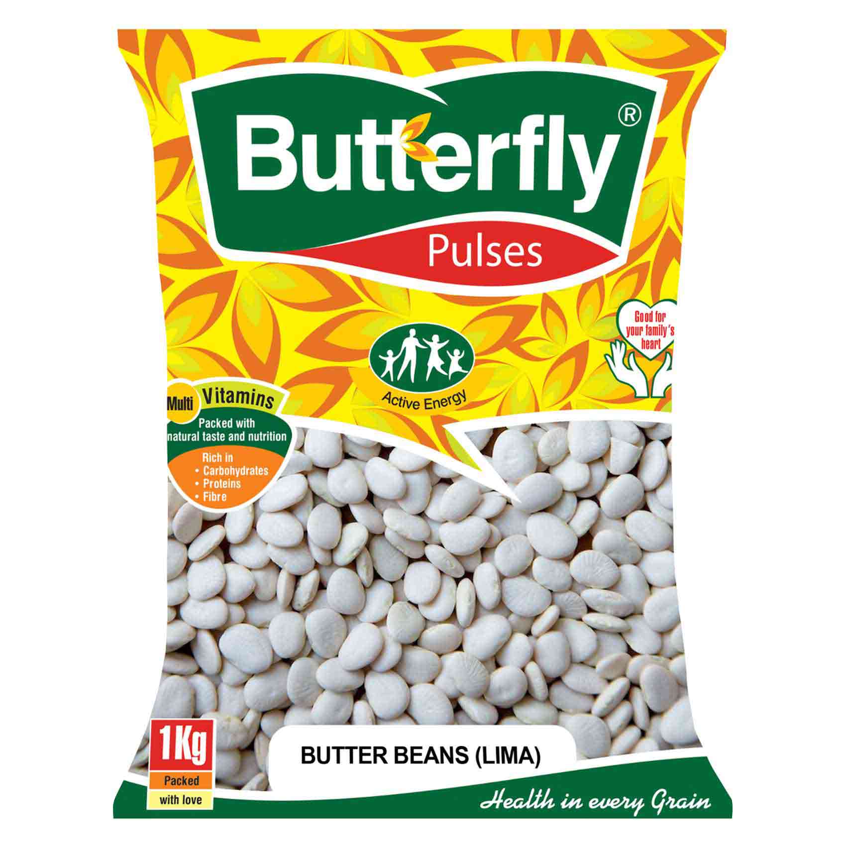 Butterfly Pulses Lima Butter Beans 1Kg