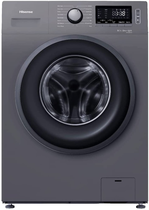 Hisense 9 Kg Front Load Washing Machine 1400 RPM Silver Model WFPV9014EMT -1 Years Full Warranty