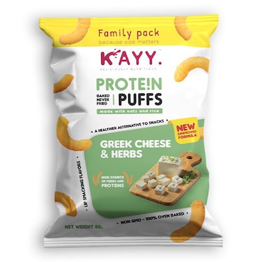 Kayy Protien Puffs Greek Cheese 80g
