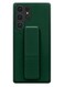 FOCUS Samsung Galaxy S23 Ultra Grip Case Magnetic Kickstand Cover with Foldable Hand Strap Green