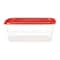 Lock &amp; LockEZ Lock Easy Plastic Rectangular Food Container HLE6804 Clear/Red 2.7L 2PCS