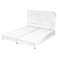 In House Lamar Velvet Bed Frame - King - 200x180 cm - White