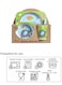5PCS Unbreakable Kids Plate and Bowl Set for Healthy Mealtime, Bamboo Children Dishware Set with Plate, Bowl, Cup, Fork and Spoon, BPA Free Dishwasher Safe, Elephant