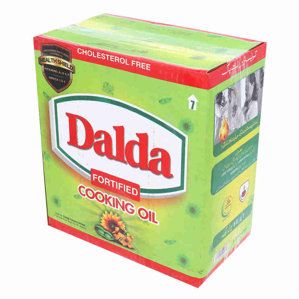 Dalda Fortfied Cooking Oil 1Litre (Pack of 5)
