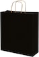 Markq Black Paper bags with handles 42 x 31 x 12 cm Large Kraft Gift bags for Birthday Party Favors, Candy, Weddings, Merchandise, Christmas (12 Bags)