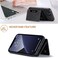 Excuse Premium Case For iPhone 14 Pro Max, Leather Phone Case Back Cover Magnetic Detachable Trifold Wallet Card Holder For iPhone 14 Pro - Black
