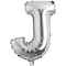 ALPHABET  J BALLOONS 32 INCH FOR DECORATION SILVER IN COLOUR