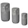 Decoration Set Of 3 Owl Grey