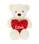 30cm Keeleco Cream Barney Bear with Heart