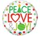 Qualatex-Peace Love &amp; Joy Christmas Foil 18in< >Multicolor< >18 in< >Any Ages< >