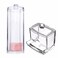 Hrph Transparent Round Container Storage Case Makeup Cotton Pad Box + Acrylic Swab Holder -