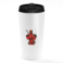Loud Universe - Red Character White Travel Tumbler Dead Pool Stainless Steel Tumbler with Black Sip Lid
