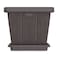 Cosmoplast Cedargrain Square Planter With Tray Dark Brown 20L