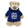 Mascot Bear with trendy blue hoodie Best Dad Ever 28cm