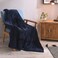 Fabienne Silky Plain Microfiber Bed Blanket Single Size Navy Blue