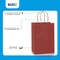 Markq Maroon Paper bags with handles 22 x 16 x 8 cm Small Kraft Gift bags for Birthday Party Favors, Weddings, Restaurant takeouts, Christmas (24 Bags)