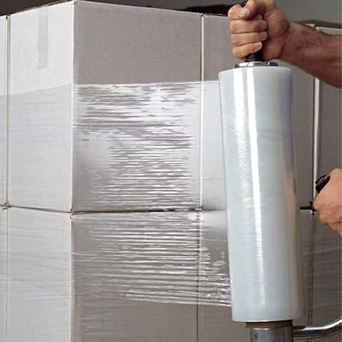 STRETCH FILM 1.5 KG, 300GM CORE, 50CM WIDTH IN CLEAR