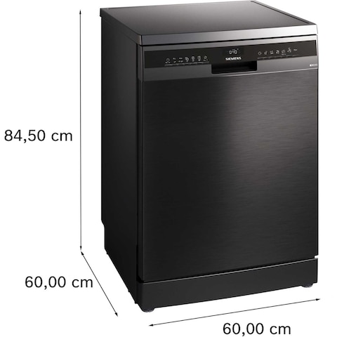 Siemens iQ300 Free-standing Dishwasher SN23HC65MM Black Inox 60cm