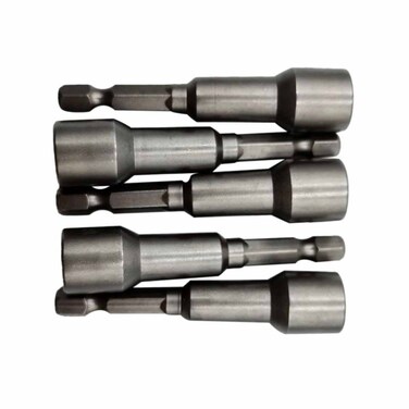 Nut Socket Magnetic For Drill, 3/8mm Drill Nut Socket, Strong Magnetic - Chromium-vanadium (CRV) 5 Pcs Set