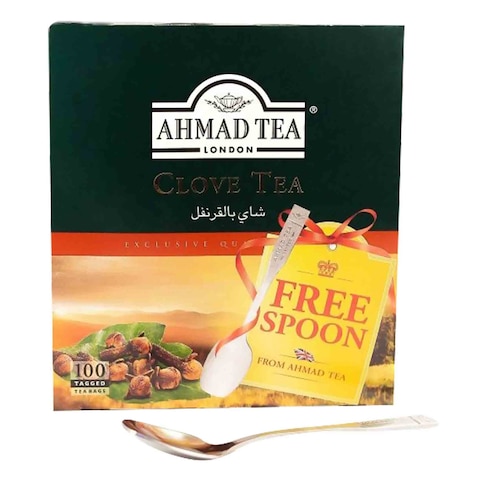 Ahmad Tea Clove Tea Bags with Spoon - 100 Bags