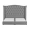 In House Al Dimashqi Linen Bed Frame - King - 200x180cm - Light Gray