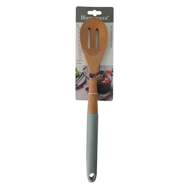 HOMEZAZA BEECH WOOD SLOTTED SPATULA