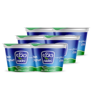 Nadec Fresh Yoghurt Full Cream 170g &times; 6