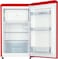 Hoover 95L Net Capacity Single Door Retro Style Refrigerator, Compact/Small Size Fridge, Best for Kids Room, Bedroom, Office &amp; Mini Bar, Freestanding, Red, HSD-K123R
