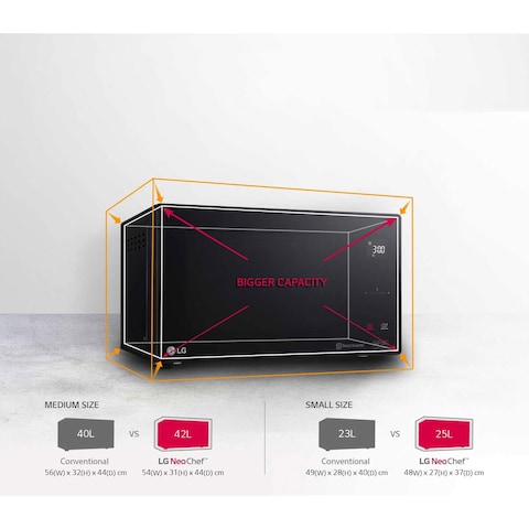 LG Microwave Oven - 42 Liters - Black - MH8265DIS