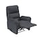 In House Velvet Rocking &amp; Rotating Recliner Chair - Dark Grey - AB09