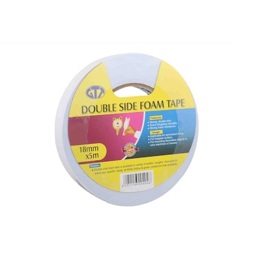 جي تي تي شريط بجهتين 18مم*5متر 