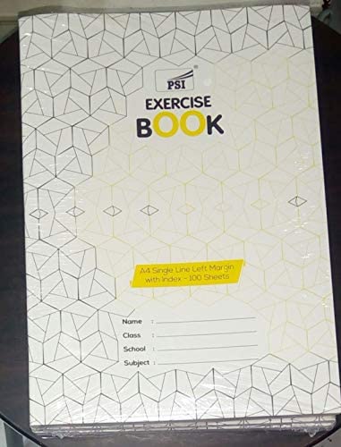 Buy Exercise Book A4 Single Line with Margin Index 100 Sheets 6 pc pack ...