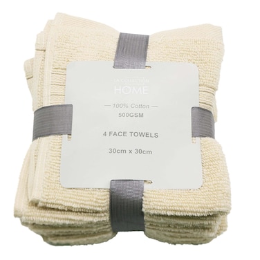4 Face Towelslight Beige30X30 Cm