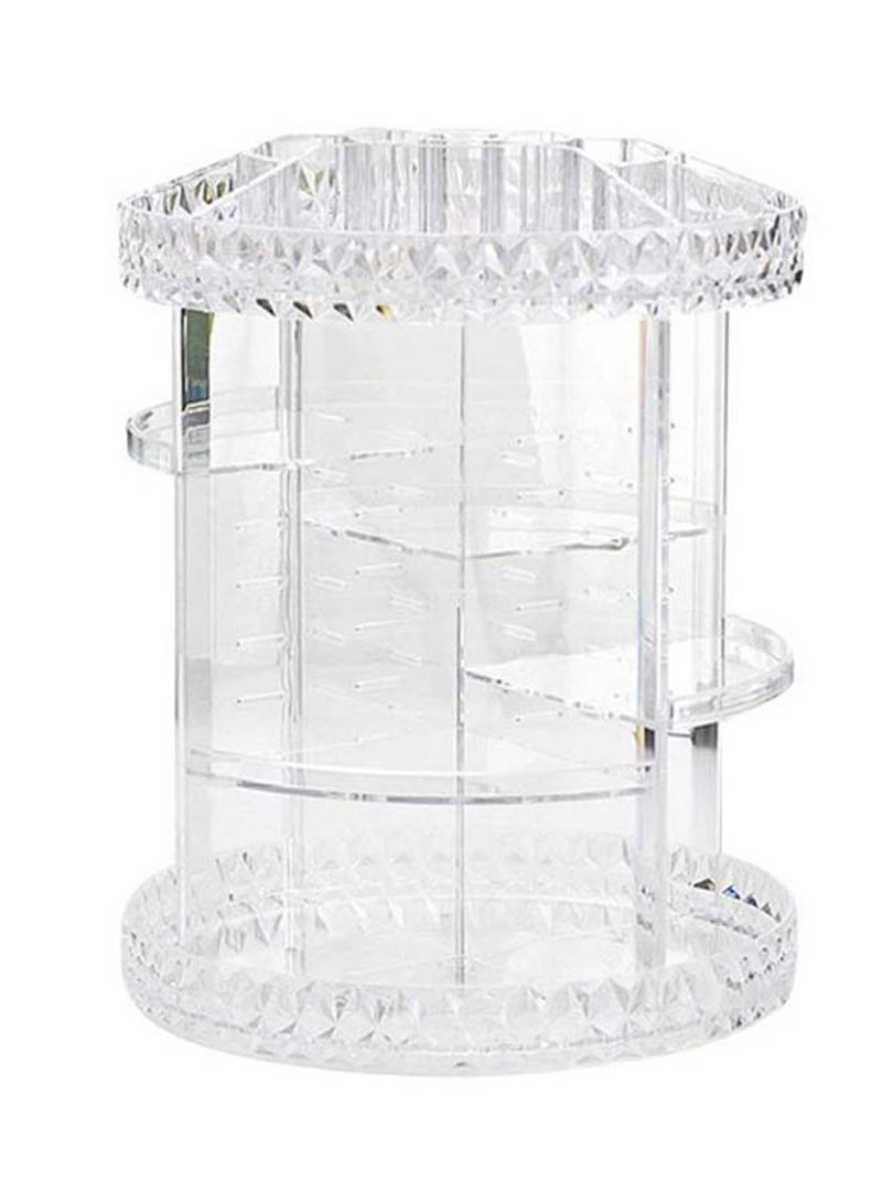 Generic 360-Degree Crystal Rotating Makeup Organiser Box Clear