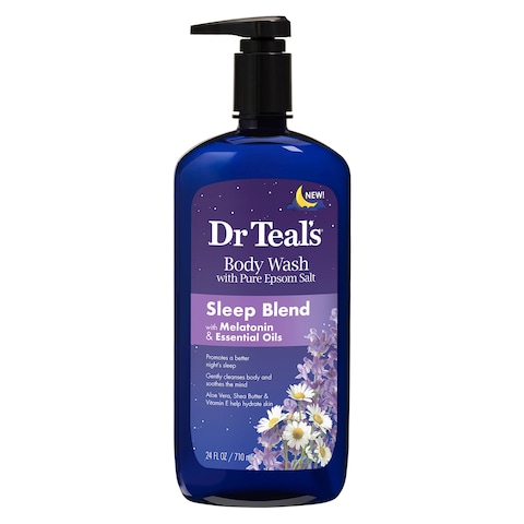 Dr. Teal&#39;s Sleep Blend With Melatonin And Essential Oils Body Wash Blue 710ml