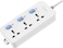 GONGNIU 3 Socket Power Extension Board with 3 Switch and 3 M Wire   Universal Power Extension for Home, Office   Universal Multi Outlet Extension Socket
