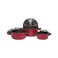 Prestige Non-Stick Cooking Pot Set PR20915 Red 20+26+30cm 6 PCS