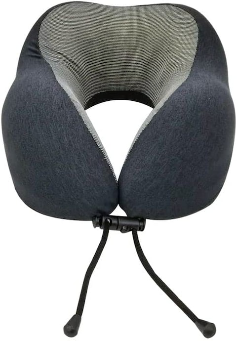 Travel Pillow Luxury Memory Foam Neck Head Support Pillow Soft Sleeping Rest Cushion Travel Neck Pillow for Flight Car Home Office Dark Grey Online Carrefour KSA