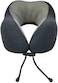 Travel Pillow Luxury Memory Foam Neck &amp; Head Support Pillow Soft Sleeping Rest Cushion Travel Neck Pillow for Flight/Car/Home/Office Dark Grey
