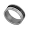 Guy Laroche Stainless Steel Ring with Carbon Fiber Sz 58 For Men, 4TN013AVB-58