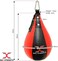 Max Strength Pear Shape Speed Ball Boxing Punching MMA Gym Fitness Training Bag Gym Punchball Equipments Punching Speedball Muay Thai Martial Arts (Red/Black)