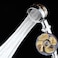 Homesweety High Pressure Shower Heads, Turbo Propeller Driven Head With Filter And Pause Switch, Easy Install Handheld Turbocharged 360 Degrees Rotating (Blue), Standard Size