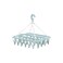 1PC.-32Clips, Clothes Hanger Rack, 32 Clips Folding Clothes Hanger, Blue.