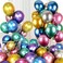 Uaejj 50/Set Multi Color Foil Balloon Party Supplies Banner Paper Garland For Happy Birthday Party Decoration Kids Baby Party Supplies Air Wedding Decoration Metallic Balloons
