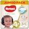Huggies Extra Care Diapers Size 4 Plus 10-16kg Jumbo Pack 64 Diapers
