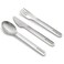 Eazy Kids Cutlery Set - Stainless Steel Spoon, Fork &amp; Knife with Silicone Case (Blue)