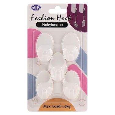 جي تي تي خطاف عصري متعدد الوظائف GTT-7682 طقم من 5 قطع - أبيض