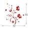 StickieArt - Red Floral Wall Decal - Medium - 50 X 70 Cm - STA-173