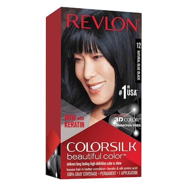 Revlon Colorsilk Permanent 3D Hair Color 12 Natural Blue Black