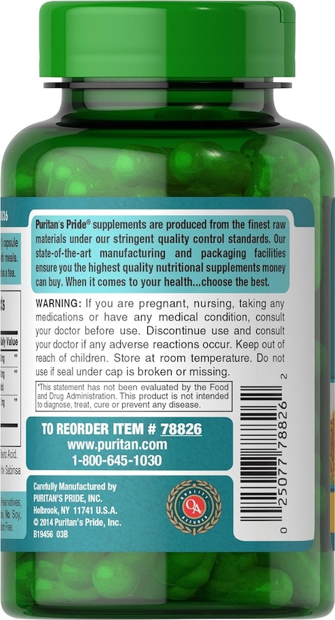 Puritan&#39;s Pride Turmeric Curcumin 1000mg W/Bioperine Capsules, 60 Count
